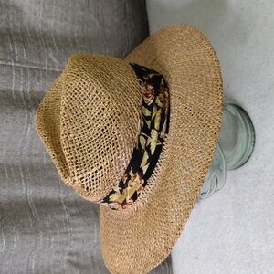 Stetson Straw Hat Size Small Floral Band‎